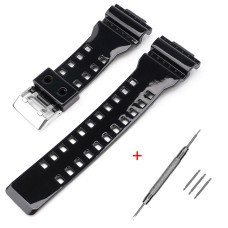 Ремінець для Casio G-Shock GA-100/110 Black-Glossy SI