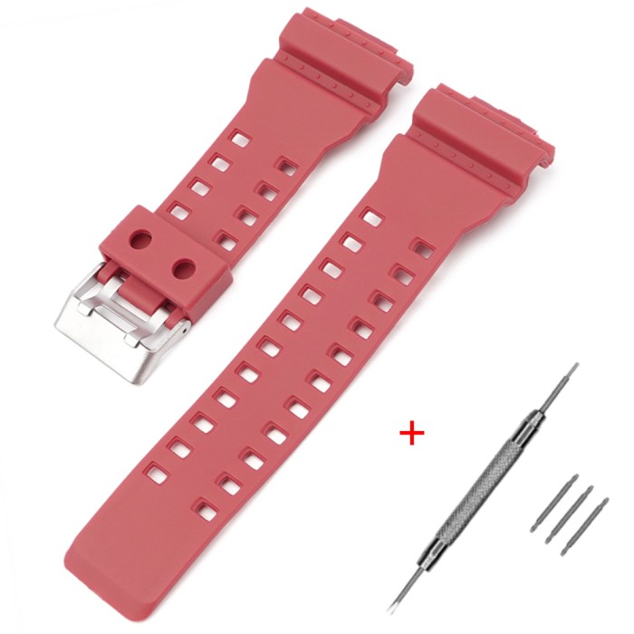 Ремінець для Casio G-Shock GA-100/110 Темно Червоний