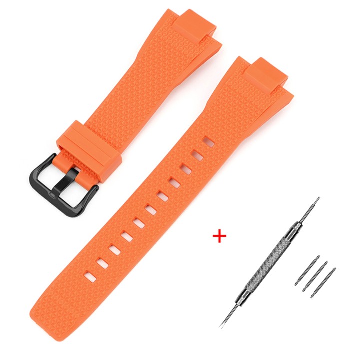 Ремінець для Casio G-Shock GST-B400 Помаранчевий Чорний