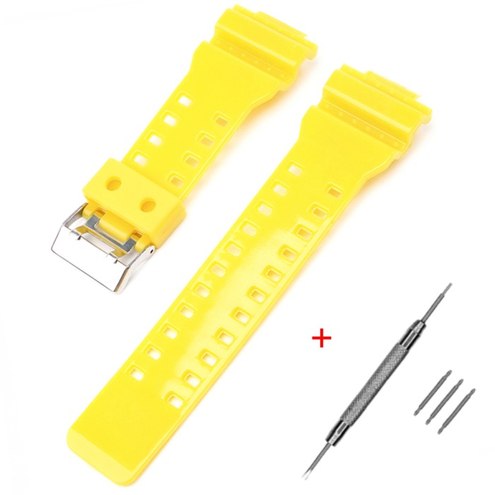 Жовтий глянцевий ремінець для Casio G-Shock GA-100/110