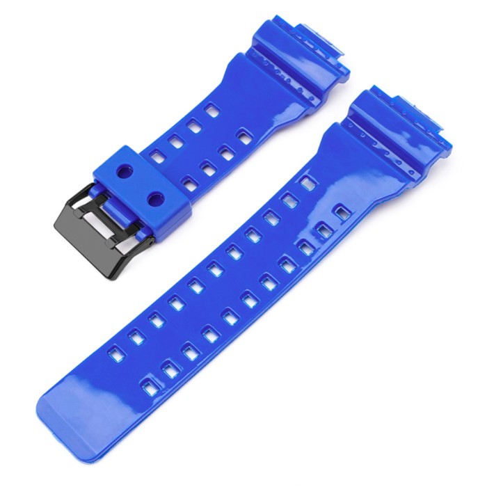 Ремінець для Casio G-Shock GA-100/110/120 Blue-Glossy BK
