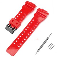 Ремінець для Casio G-Shock GA-100/110/120 Red-Glossy BK