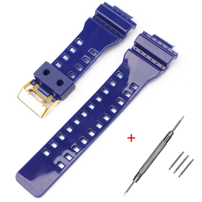 Ремінець для Casio G-Shock GA-100/110/120 Темно-Синій Glossy