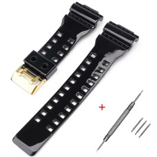 Ремінець для Casio G-Shock GA-100/110/120 Black-Glossy GD
