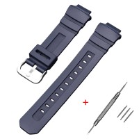 Ремінець для Casio G-Shock AW-282B/590/591/5230, AWG-M100/M101, G-7700/7710 Dark Blue Silver