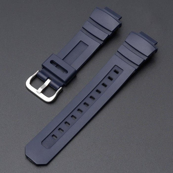 Ремінець для Casio G-Shock AW-282B/590/591/5230, AWG-M100/M101, G-7700/7710 в темно-синьому кольорі