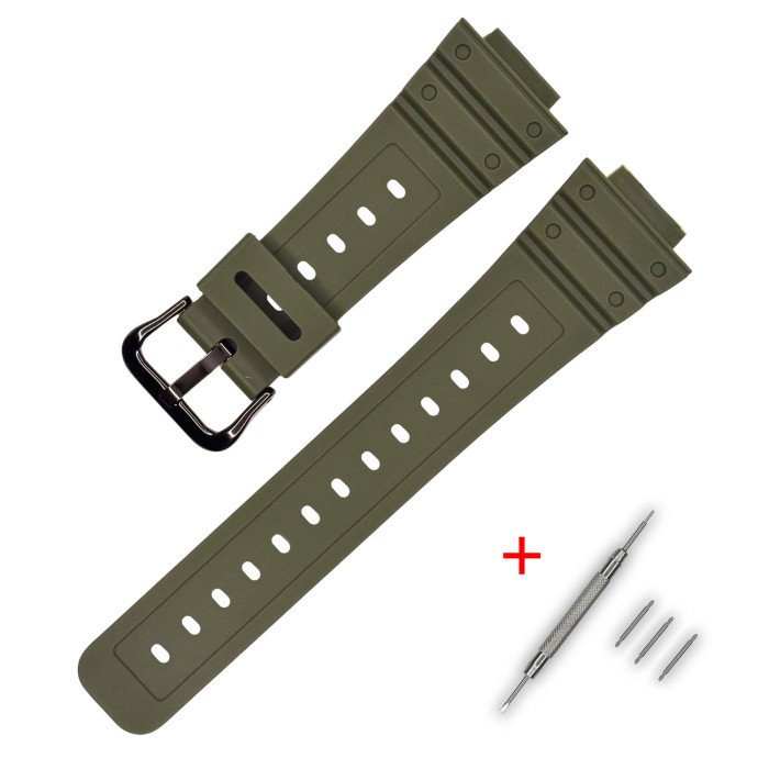 Ремінець для Casio G-Shock DW-5600 B Армійський Зелений