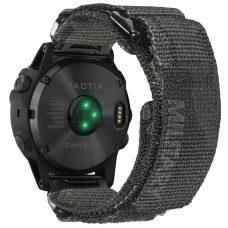 Ремінець для годинника Hemsut HGA131 Military nylon strap with Velcro Garmin Camo Black  22 mm