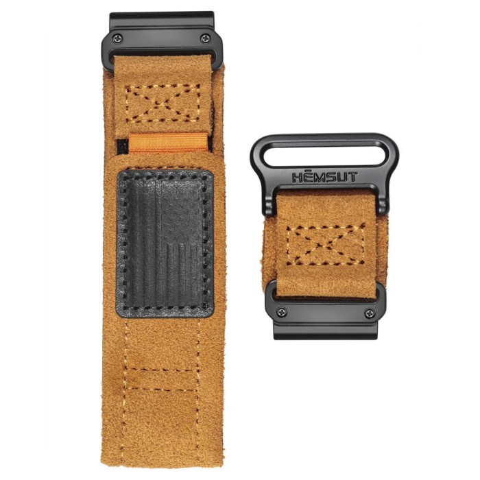 Ремінець для годинника Hemsut HGA143 з нубукової шкіри