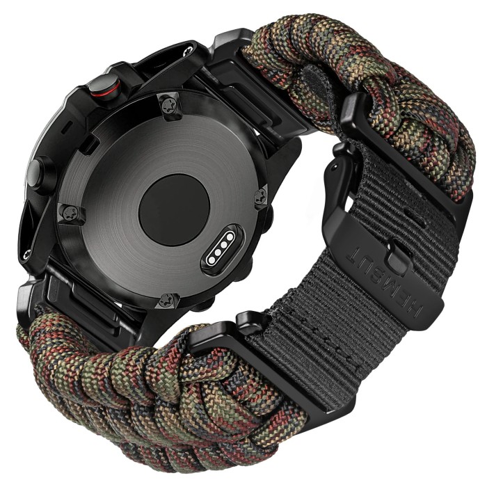 Ремінець для годинника Hemsut HGA145 Rugged Paracord Military 22 мм