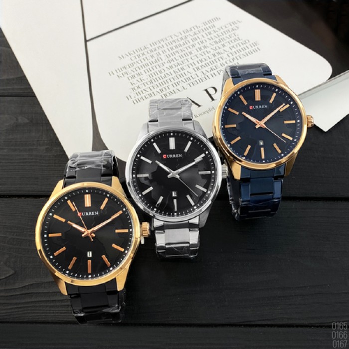 Curren 8366 Silver-Black