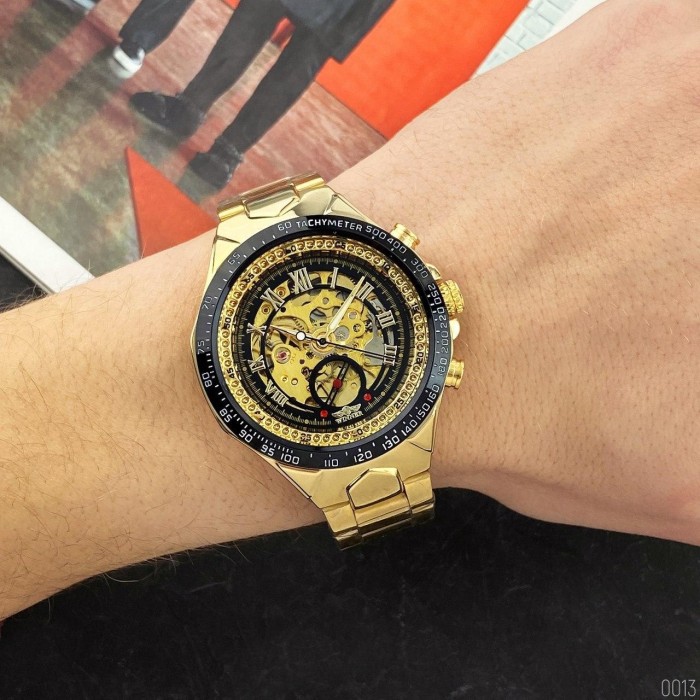 Годинник Winner 8067 Gold-Black-Black Red Cristal