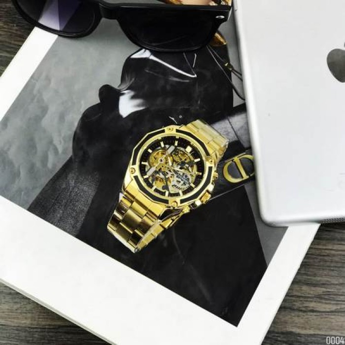 Наручний годинник Forsining 8130 Gold-Black