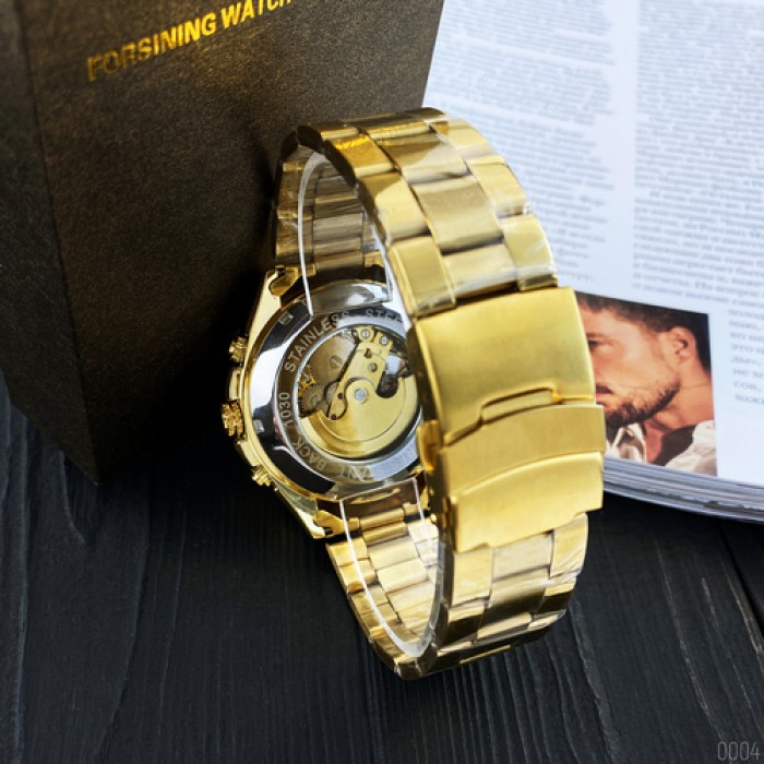 Наручний годинник Forsining 8130 Gold-Black