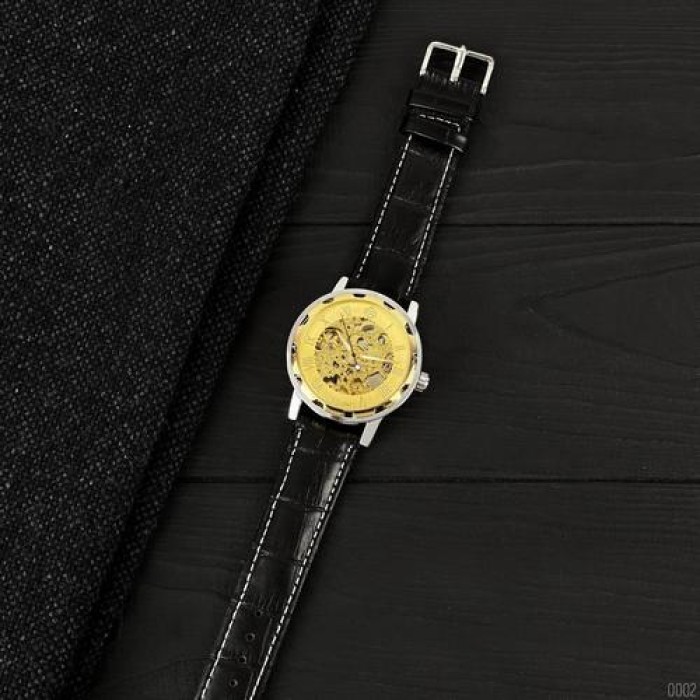 Годинник Forsining 8008 Black-Silver-Gold