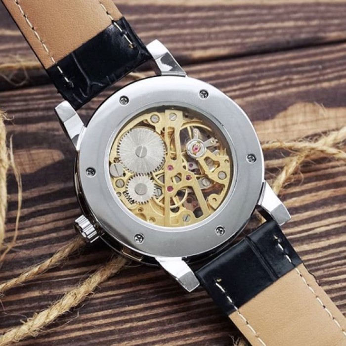 Наручний годинник Winner 8008 Diamonds Automatic Black-Silver