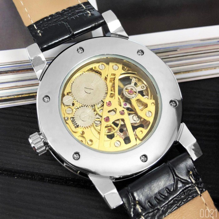 Годинник Winner 8012 Diamonds Automatic Black-Silver-Gold