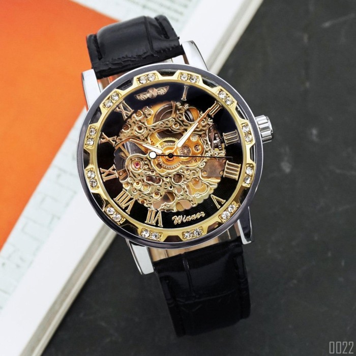 Годинник Winner 8012 Diamonds Automatic Black-Silver-Gold-Black