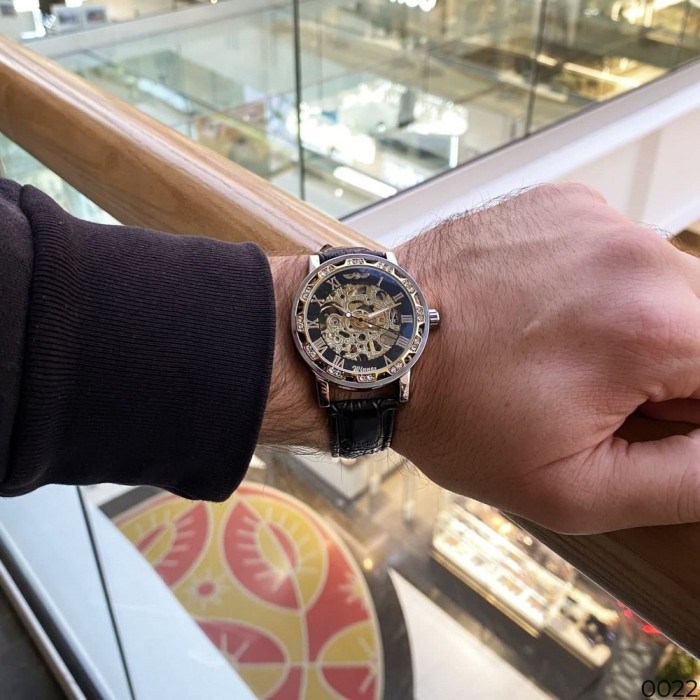 Годинник Winner 8012 Diamonds Automatic Black-Silver-Gold-Black