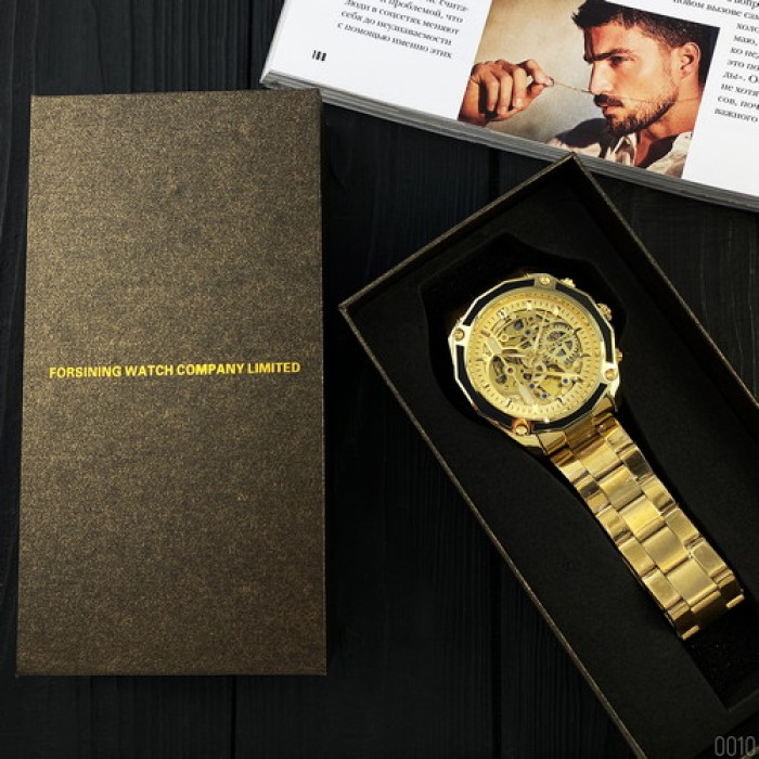 Наручний годинник Forsining 8130 All Gold Automatic
