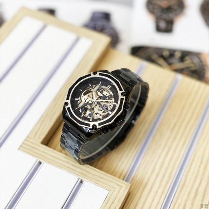 Годинники Forsining 8130 Black-Silver - Стильний аксесуар для чоловіків