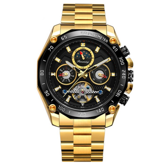 Наручний годинник Forsining 6913 Gold-Black