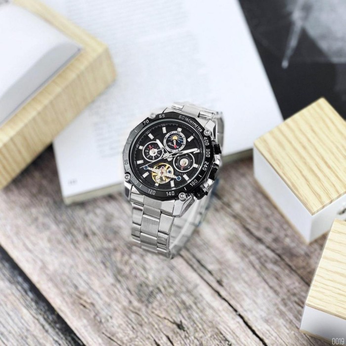 Наручний годинник Forsining 6913 Silver-Black