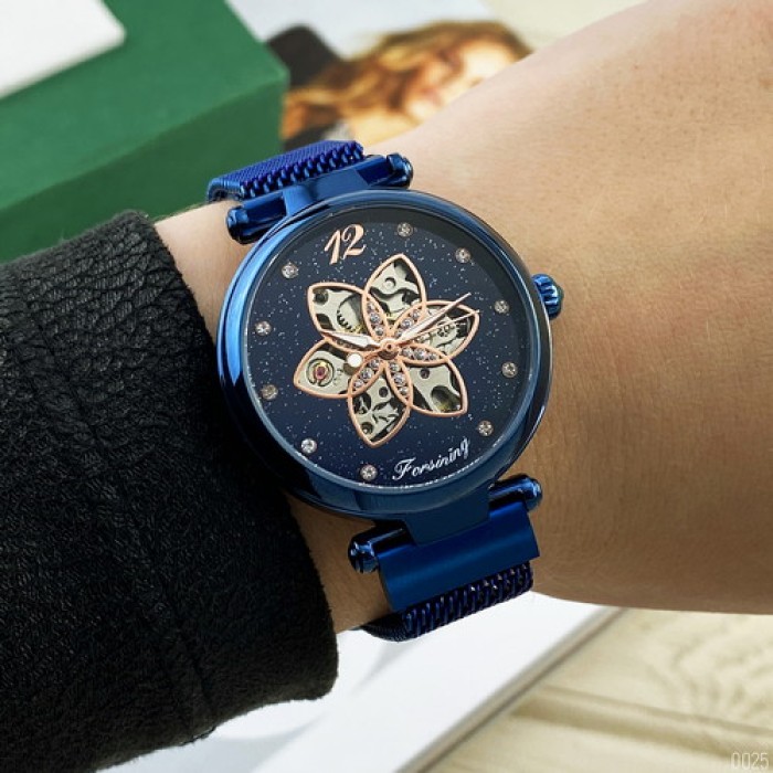 Наручний годинник Forsining 8189 All Blue