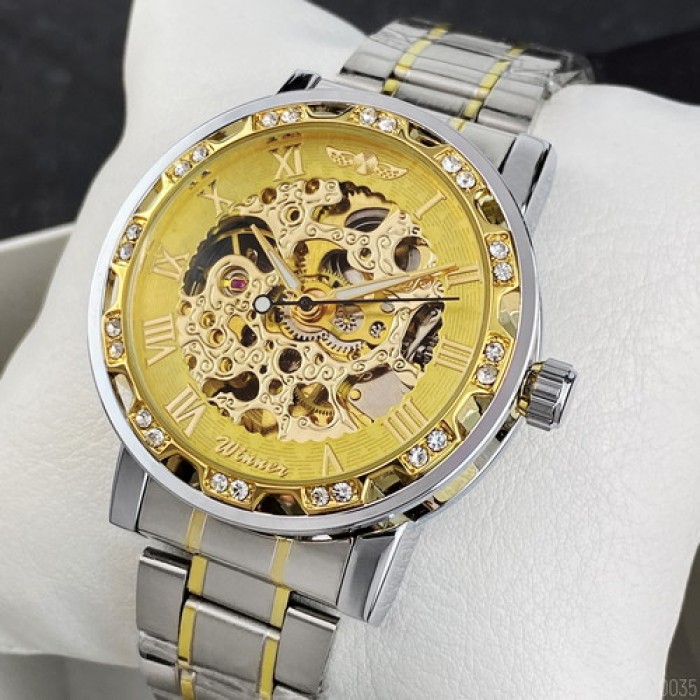 Годинник Winner 8012 Diamonds Automatic Silver-Gold