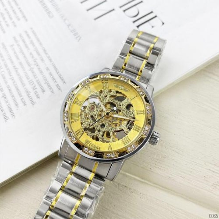 Годинник Winner 8012 Diamonds Automatic Silver-Gold
