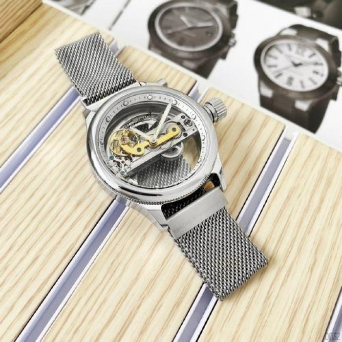 Наручні годинники Forsining 9418 All Silver Diamonds