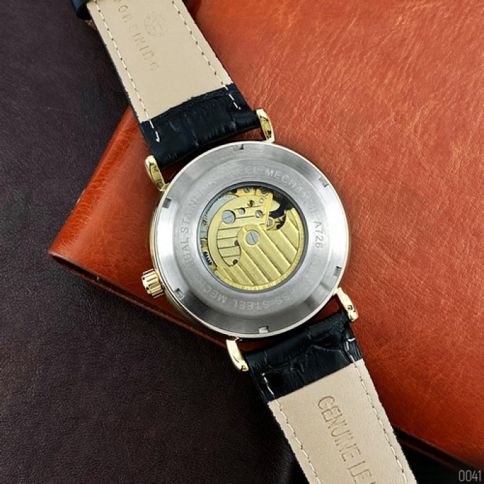 Чоловічий годинник Forsining 8177 Gold-Black