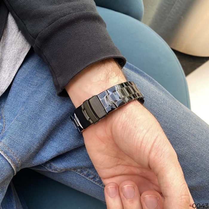 Чоловічий наручний годинник Forsining 6909 All Black-Red