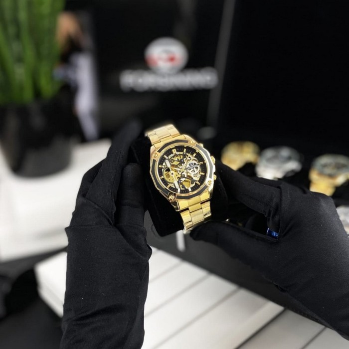 Годинник Forsining 8042 Gold-Black - елегантність і стиль