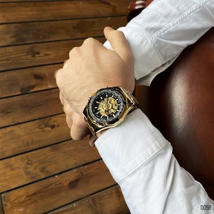 Годинник Forsining 8042 Gold-Black - елегантність і стиль