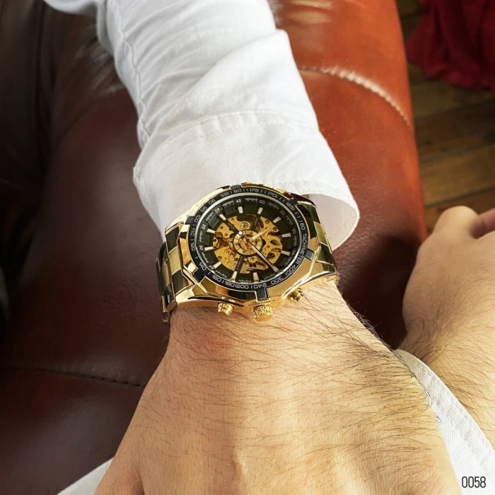 Годинник Forsining 8042 Gold-Black - елегантність і стиль