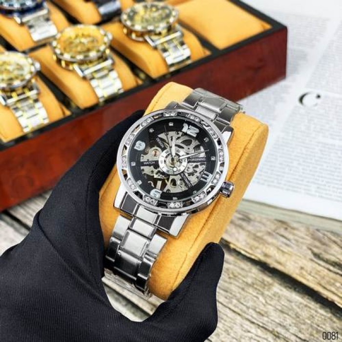 Годинник Forsining 8209 Silver-Black - Вишукана елегантність