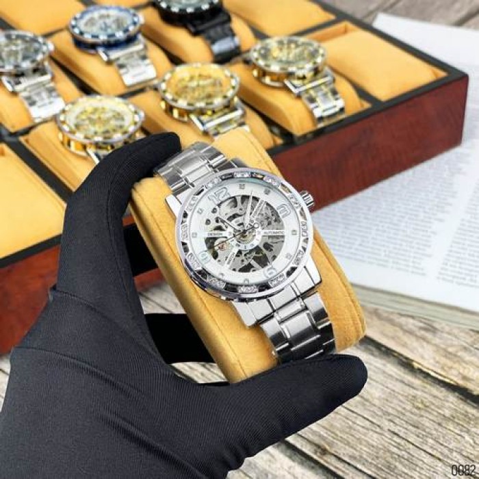 Жіночий годинник Forsining 8209 Silver-White