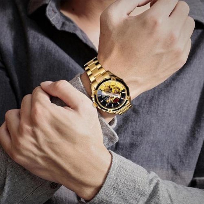 Годинник Forsining 8207 Gold-Black: Елегантність та Функціональність