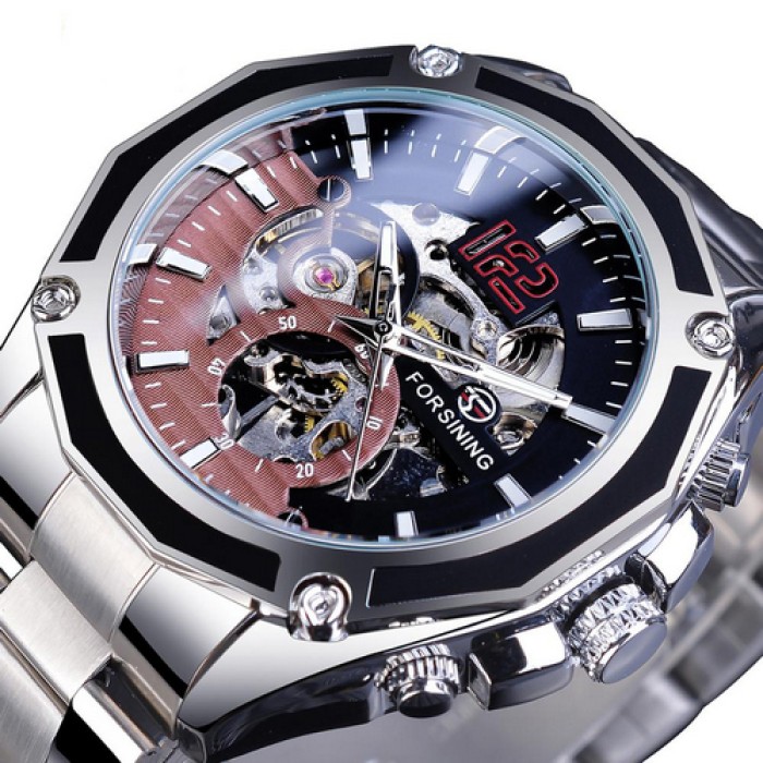 Годинник Forsining 8207 Silver-Black – стиль і точність