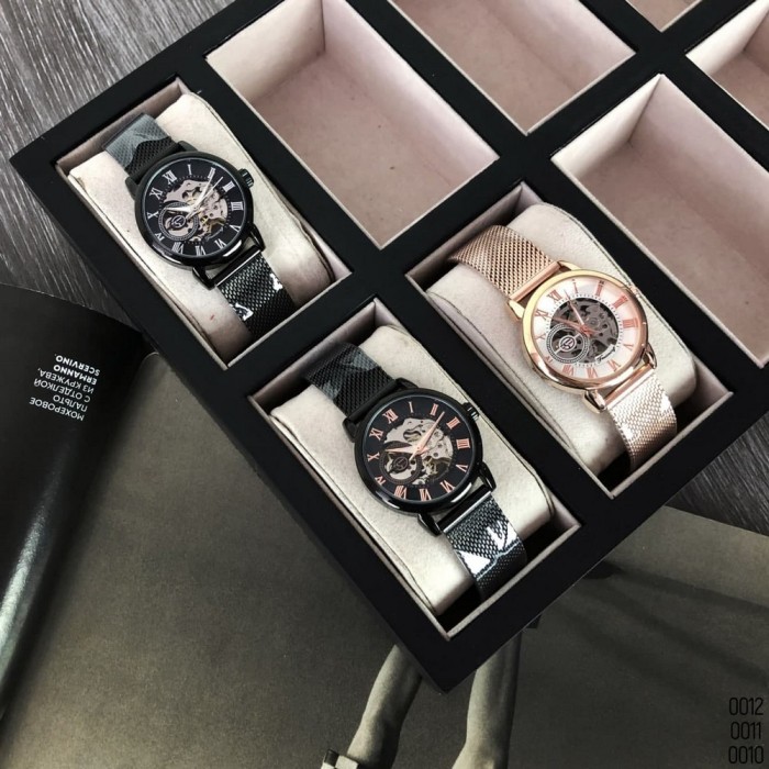 Наручний годинник Forsining 8099 Black-Silver