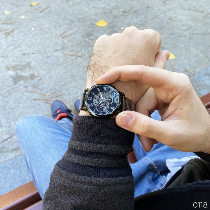 Наручний годинник Forsining 8099 Black-Silver