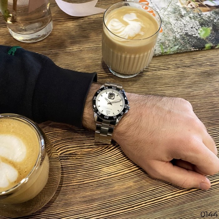 Чоловічі наручні годинники Forsining 8200 Silver-Black-White