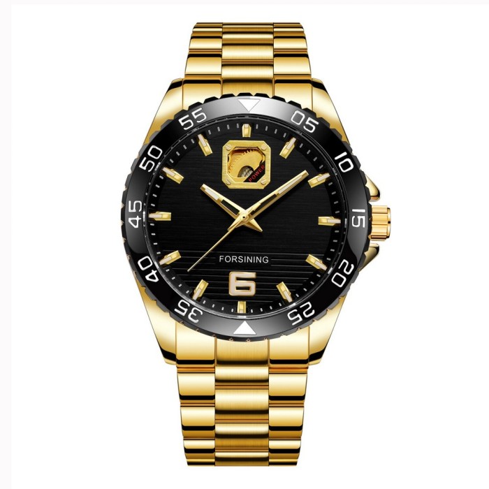 Годинник Forsining 8200 Gold-Black - стиль та функціональність