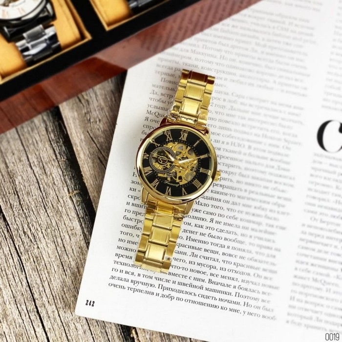 Годинник Forsining 8099 Gold-Black - Стильний вибір для чоловіків