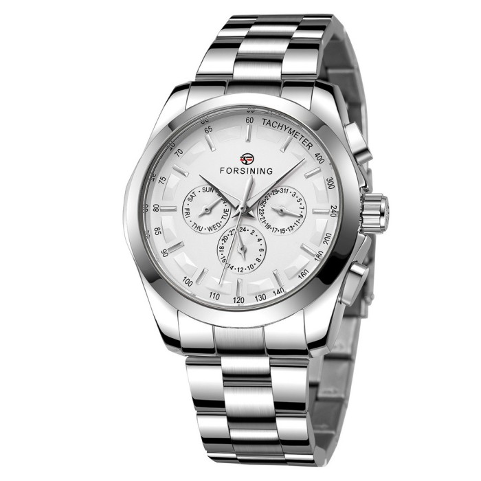 Наручні годинники Forsining 6917 Silver-White