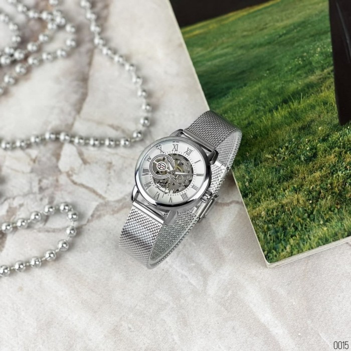 Наручний годинник Forsining 8099 Silver-White
