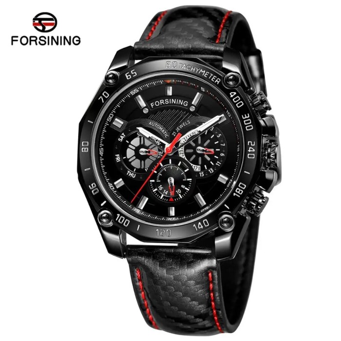 Чоловічі наручні годинники Forsining 6910 All Black