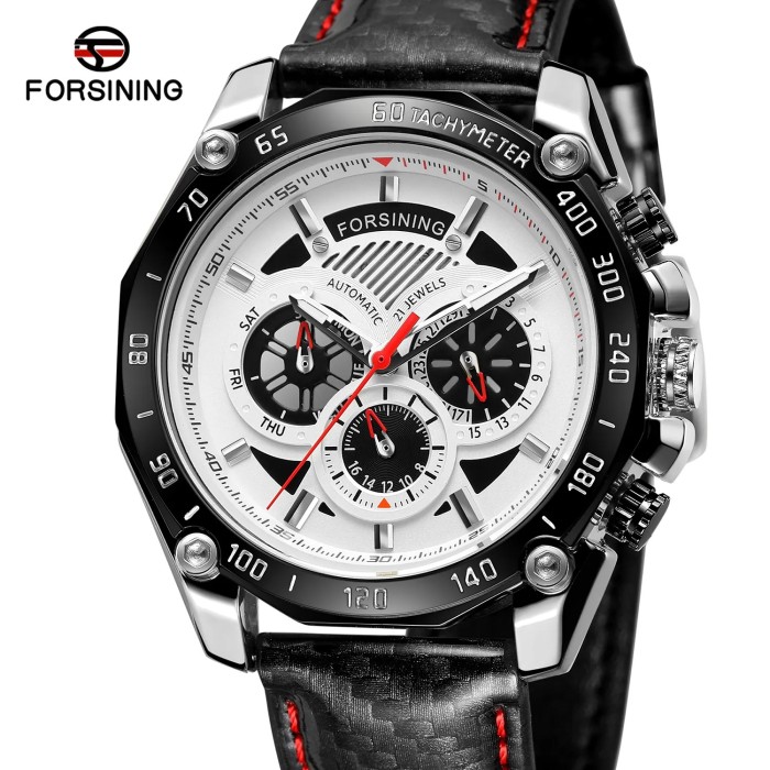 Чоловічий годинник Forsining 6910 Silver-White