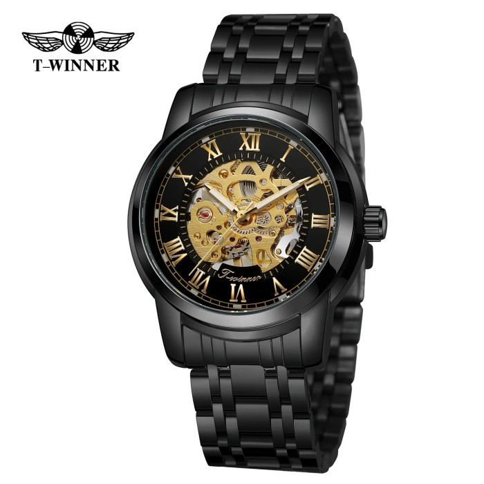 Наручні годинники Forsining 8250 All Black Steel
